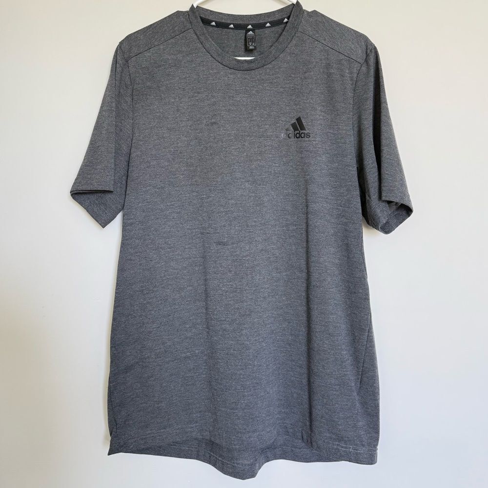 Adidas Grey Short Sleeve Workout Casual T-shirt Size Large